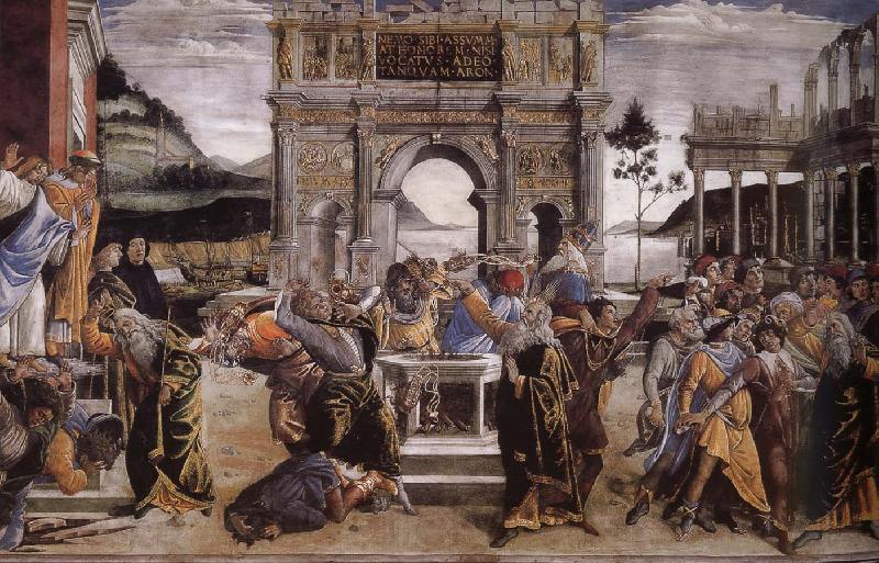 Sandro Botticelli Kola punishment Spain oil painting art